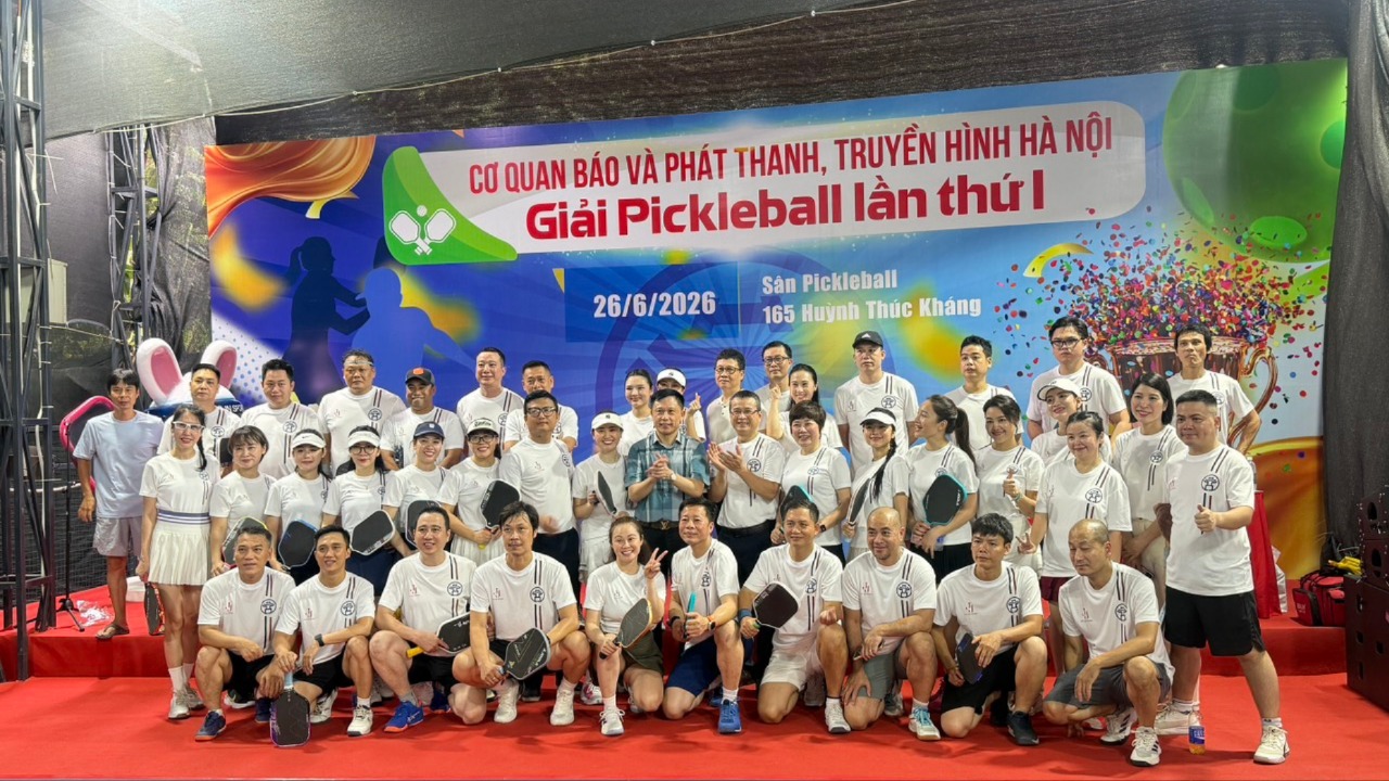 Sôi nổi Giải Pickleball Cơ quan Báo và PTTH Hà Nội lần thứ nhất