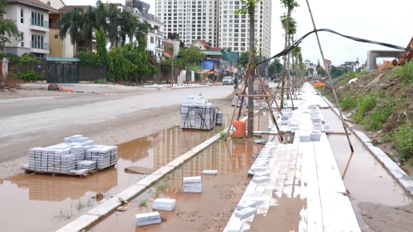 Tuyến đường Đặng Thai Mai giai đoạn I dần thành hình