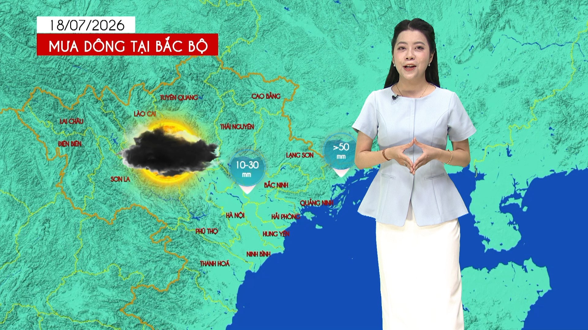 Dự báo thời tiết trưa | 18/07/2026