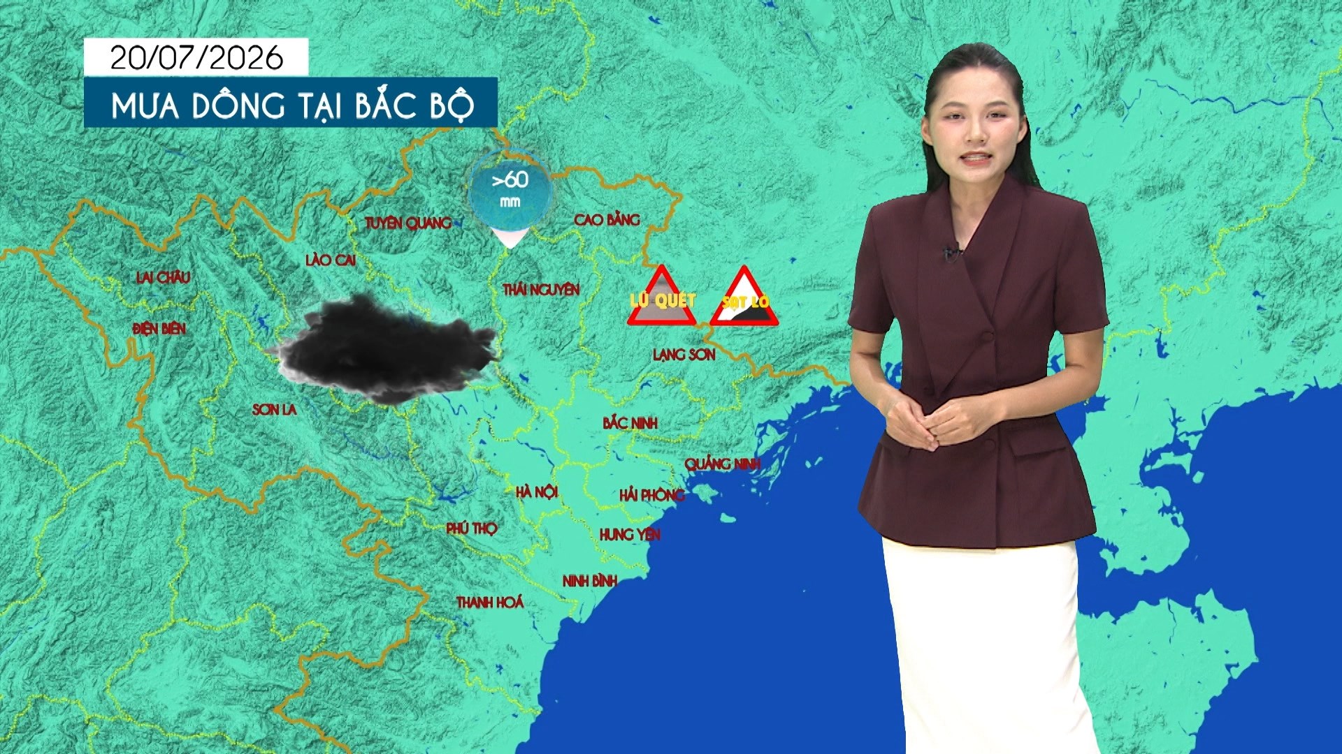 Dự báo thời tiết trưa | 20/07/2026