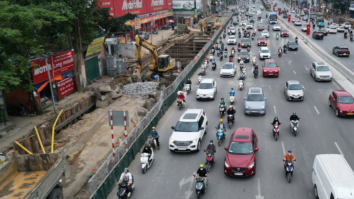 Tiến độ thi công hầm chui nút giao Cổ Linh