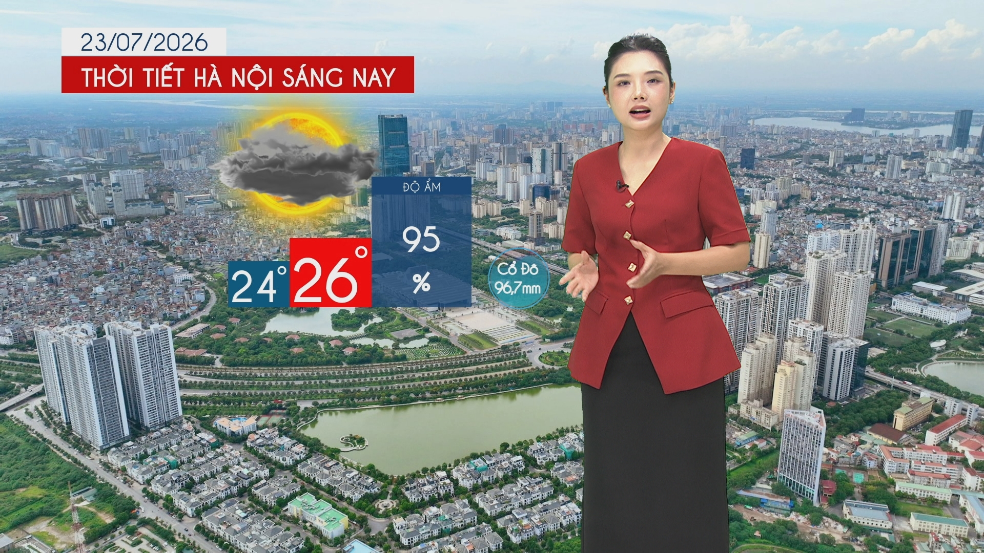 Dự báo thời tiết trưa | 23/07/2026