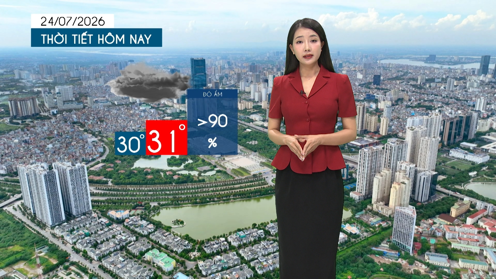 Dự báo thời tiết tối | 24/07/2026