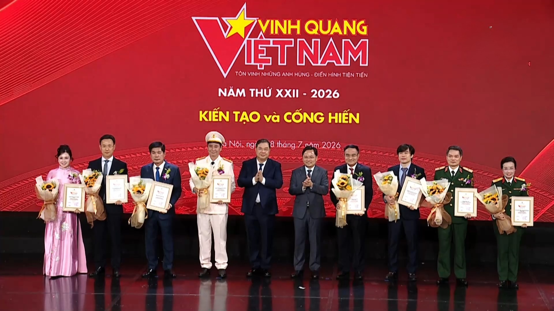 Vinh quang Việt Nam 2026: Tôn vinh tinh thần kiến tạo, cống hiến
