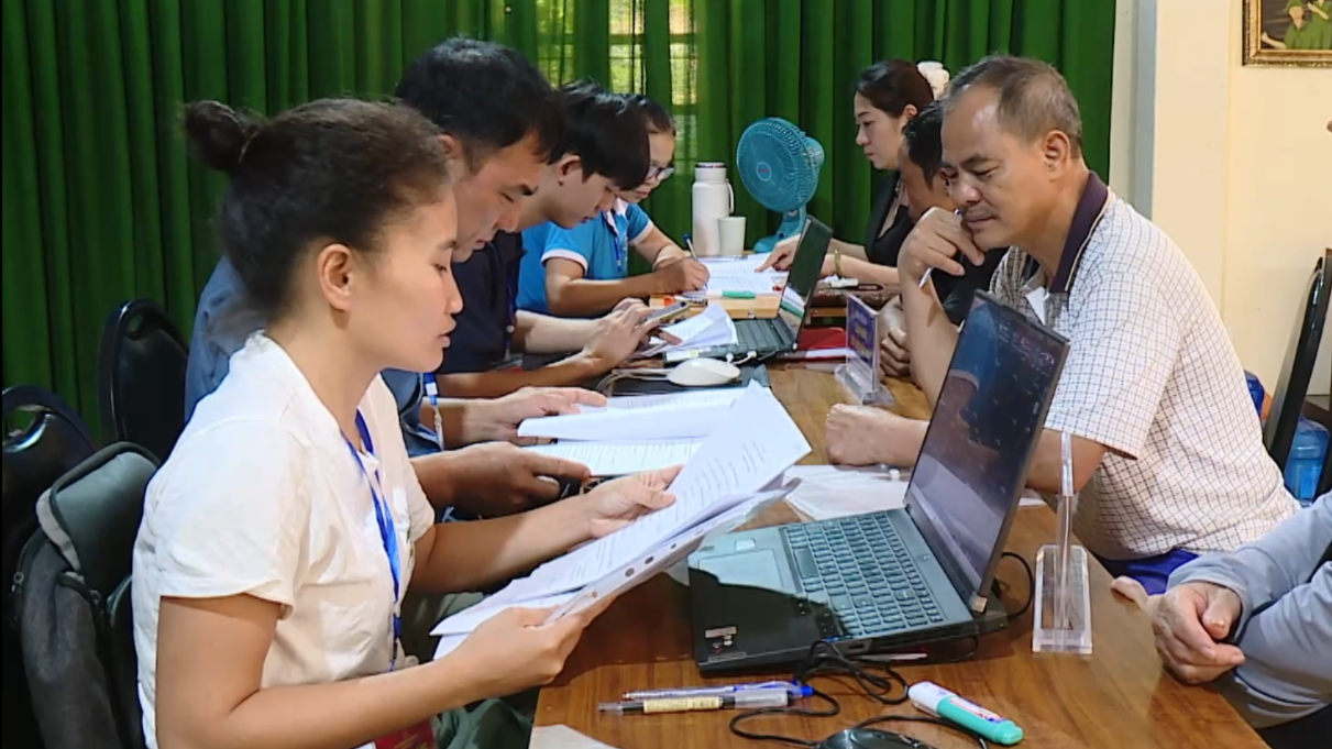 Xã Kim Anh tăng tốc làm sạch dữ liệu đất đai