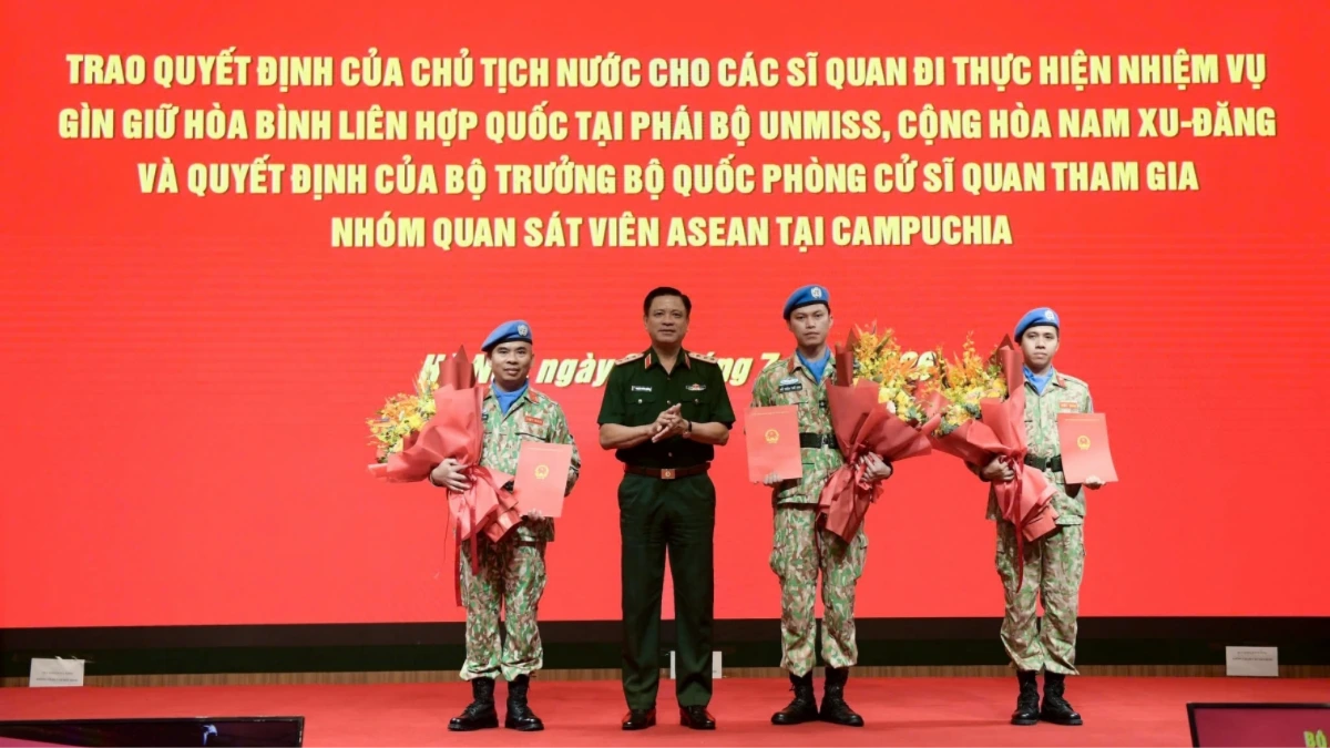 Việt Nam tiếp tục cử sĩ quan tham gia gìn giữ hòa bình Liên hợp quốc