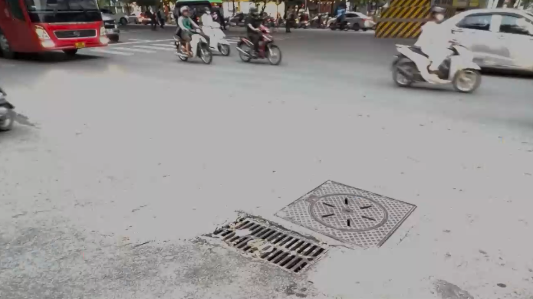 Hố sụt ở ngõ 339 phố Minh Khai đã được khắc phục