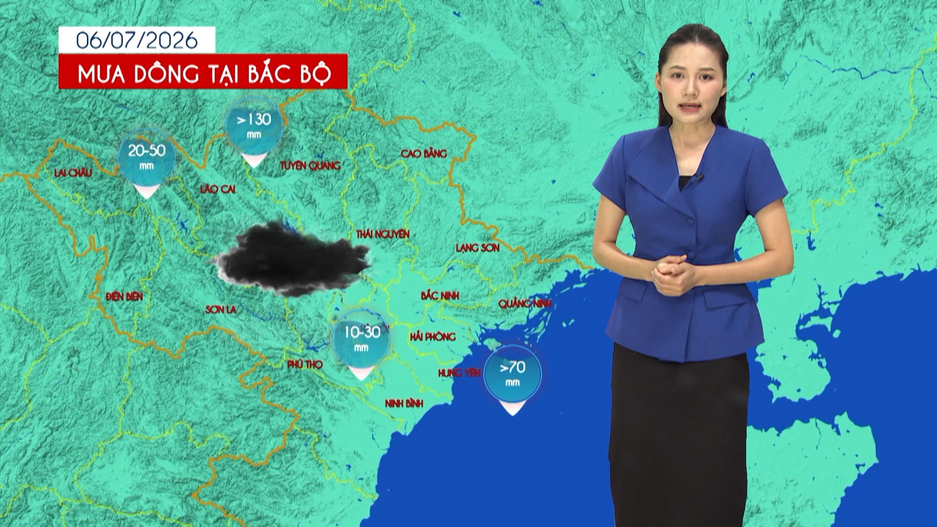 Dự báo thời tiết trưa | 06/07/2026