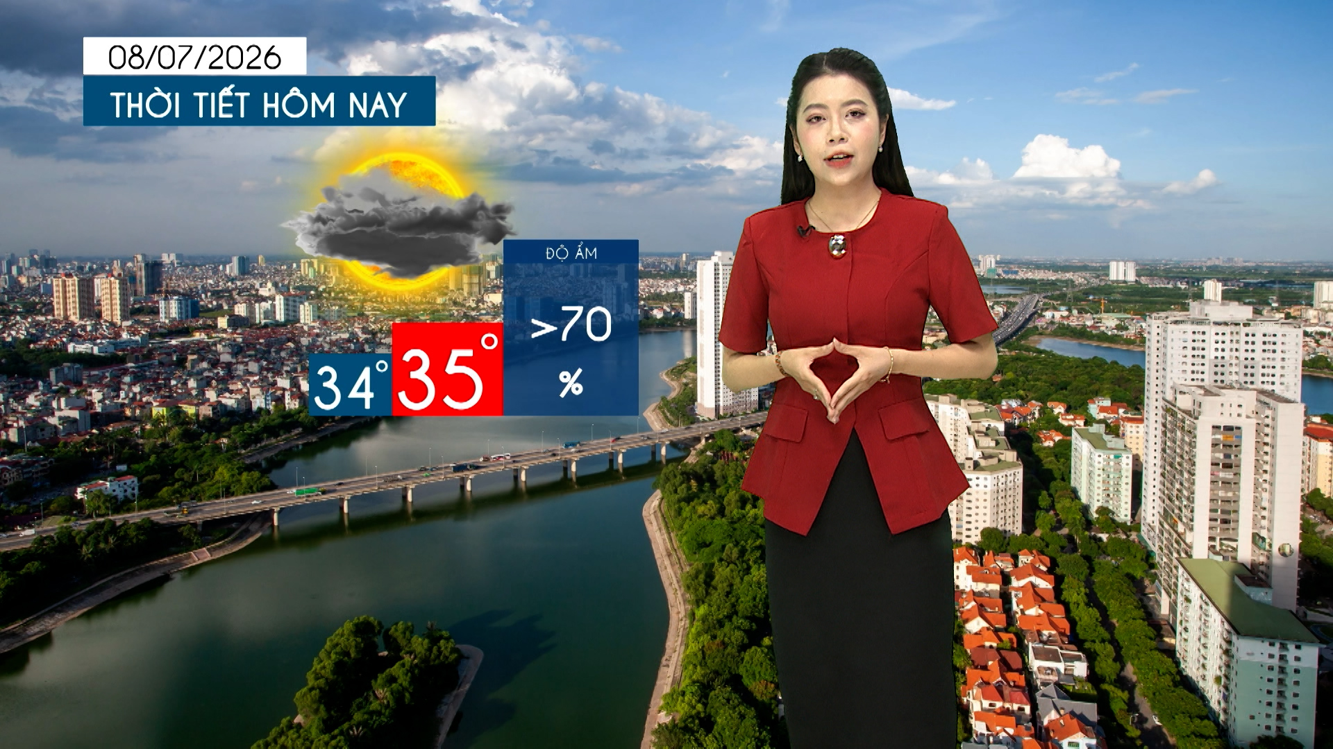 Dự báo thời tiết tối | 08/07/2026