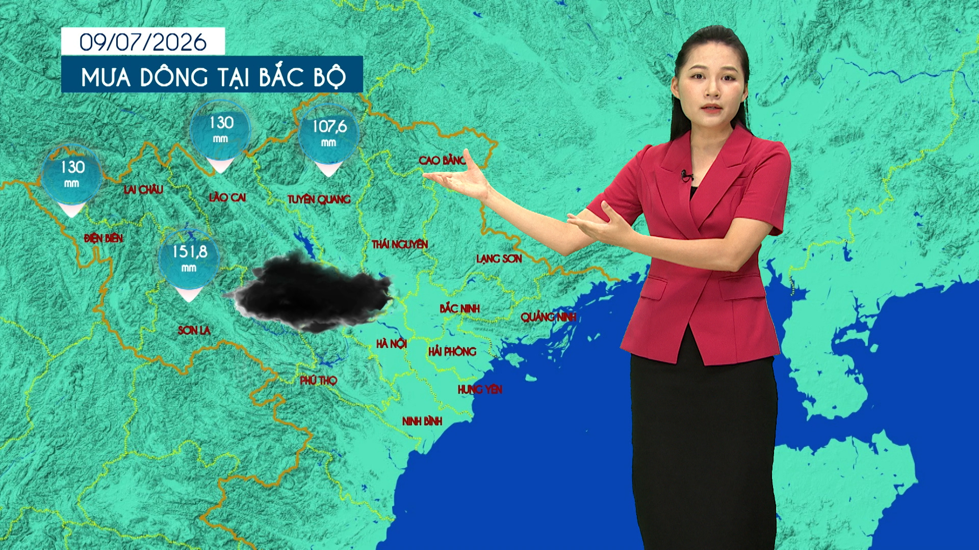 Dự báo thời tiết tối | 09/07/2026