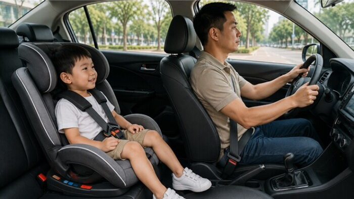 Từ 15/8: Phạt cảnh cáo nếu chở trẻ em không dùng thiết bị an toàn