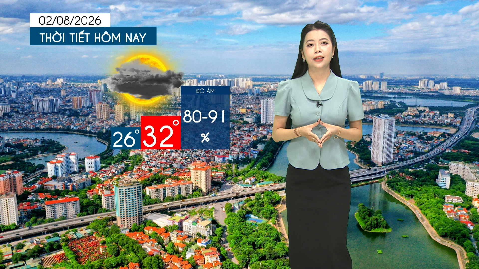 Dự báo thời tiết tối | 02/08/2026