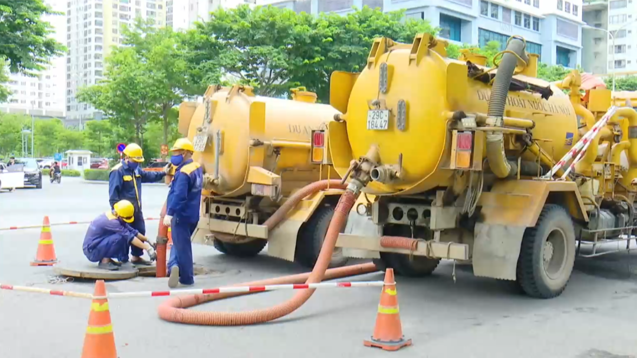 Hệ thống thoát nước Hà Nội phát huy hiệu quả trong trận mưa lớn