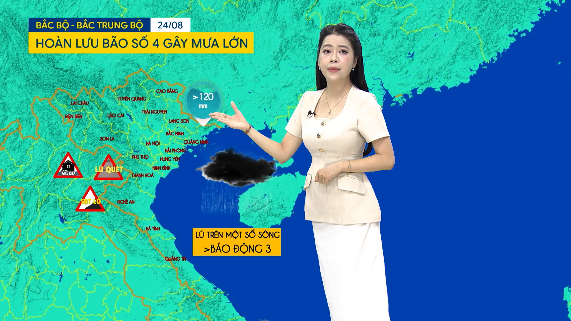 Dự báo thời tiết tối | 24/08/2026