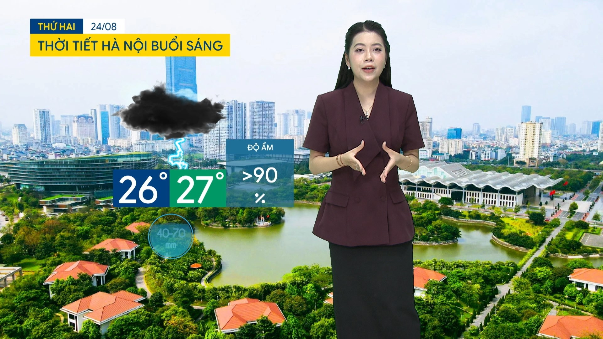 Dự báo thời tiết sáng | 24/08/2026