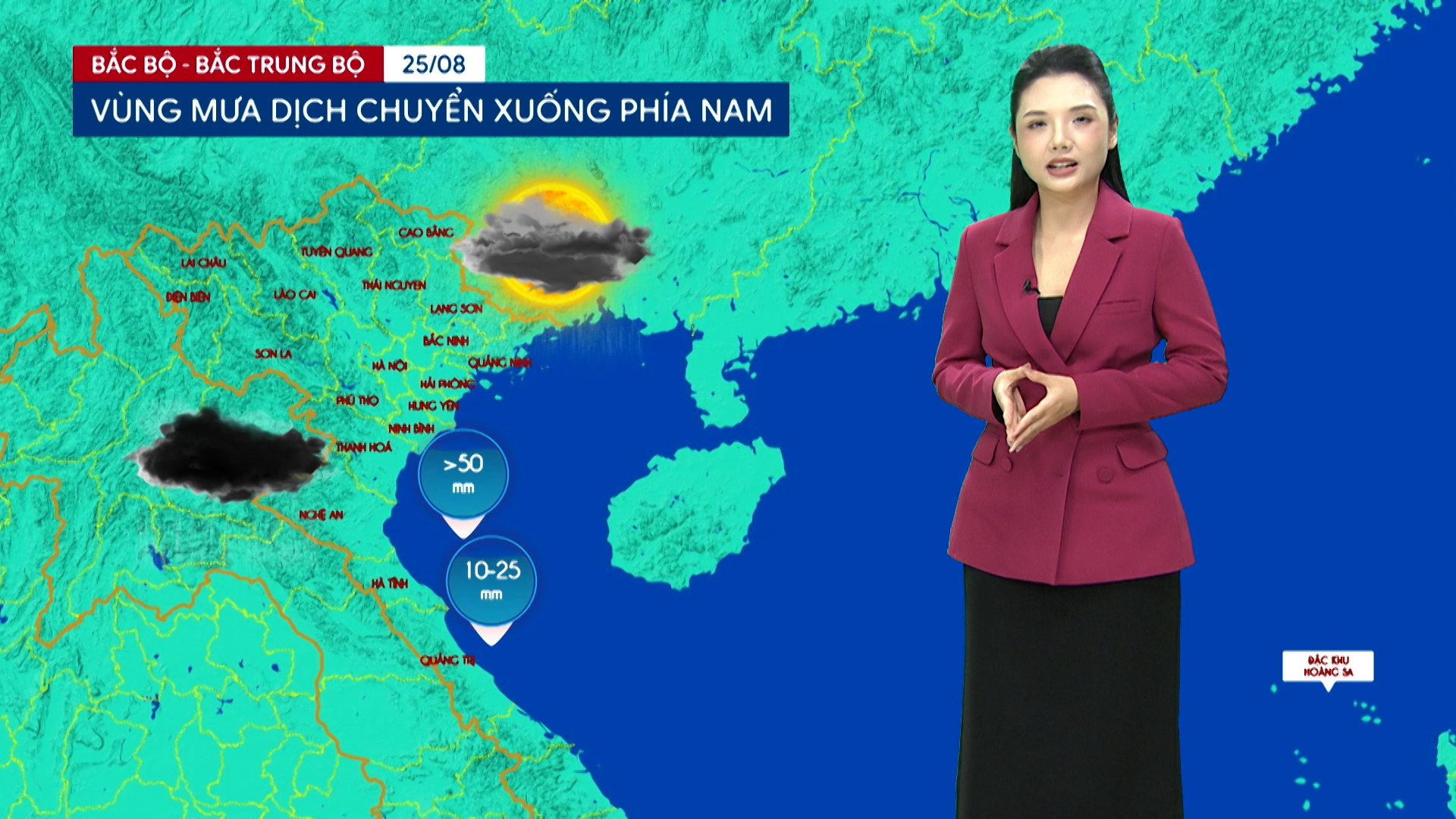 Dự báo thời tiết tối | 25/08/2026