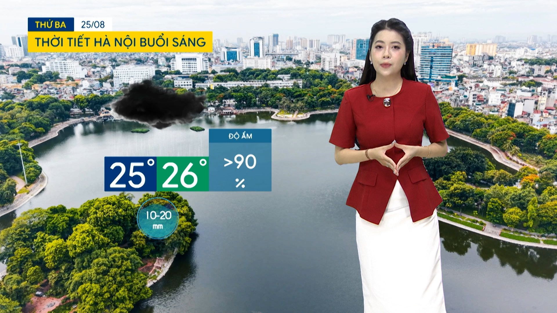 Dự báo thời tiết sáng | 25/08/2026