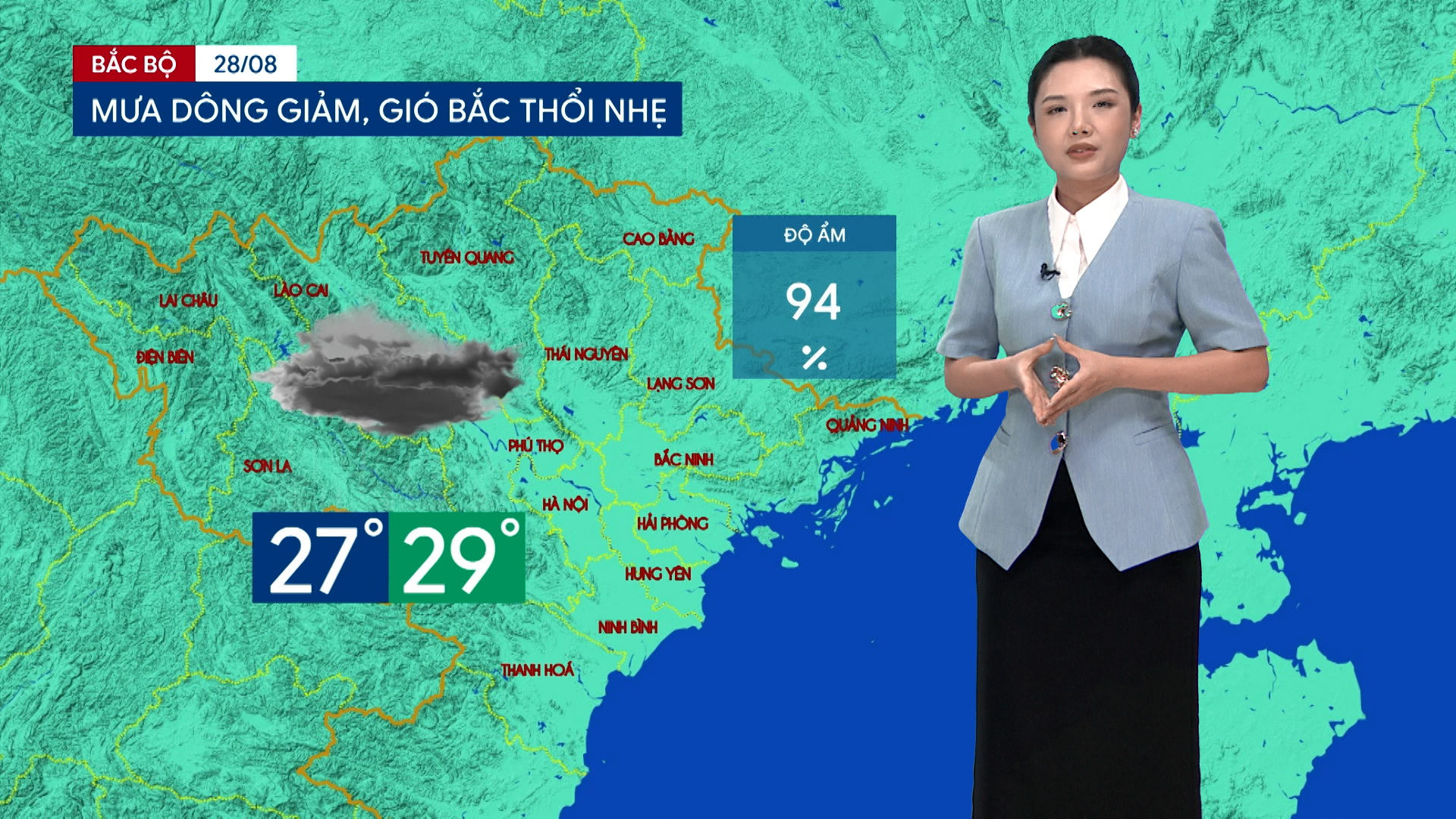 Dự báo thời tiết tối | 28/08/2026