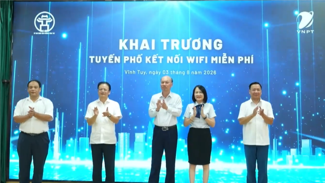 Phường Vĩnh Tuy phủ sóng wifi miễn phí, hiện đại hóa điều hành