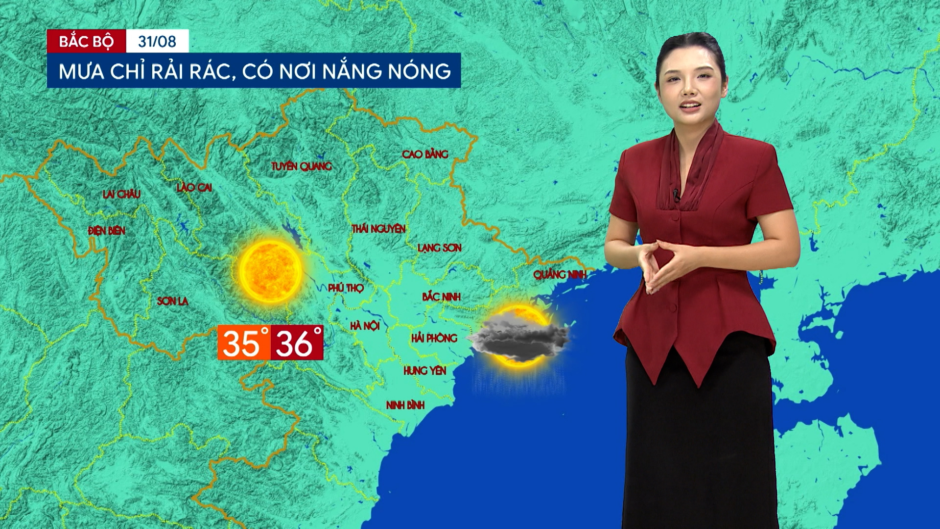 Dự báo thời tiết tối | 31/08/2026