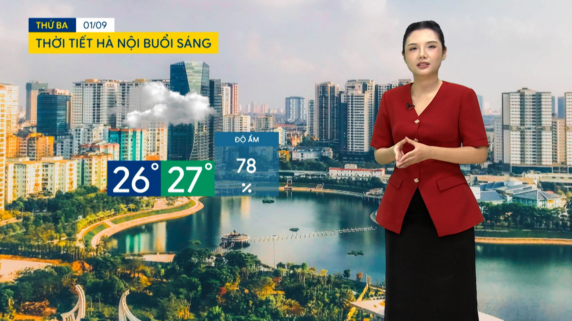 Dự báo thời tiết sáng | 01/09/2026