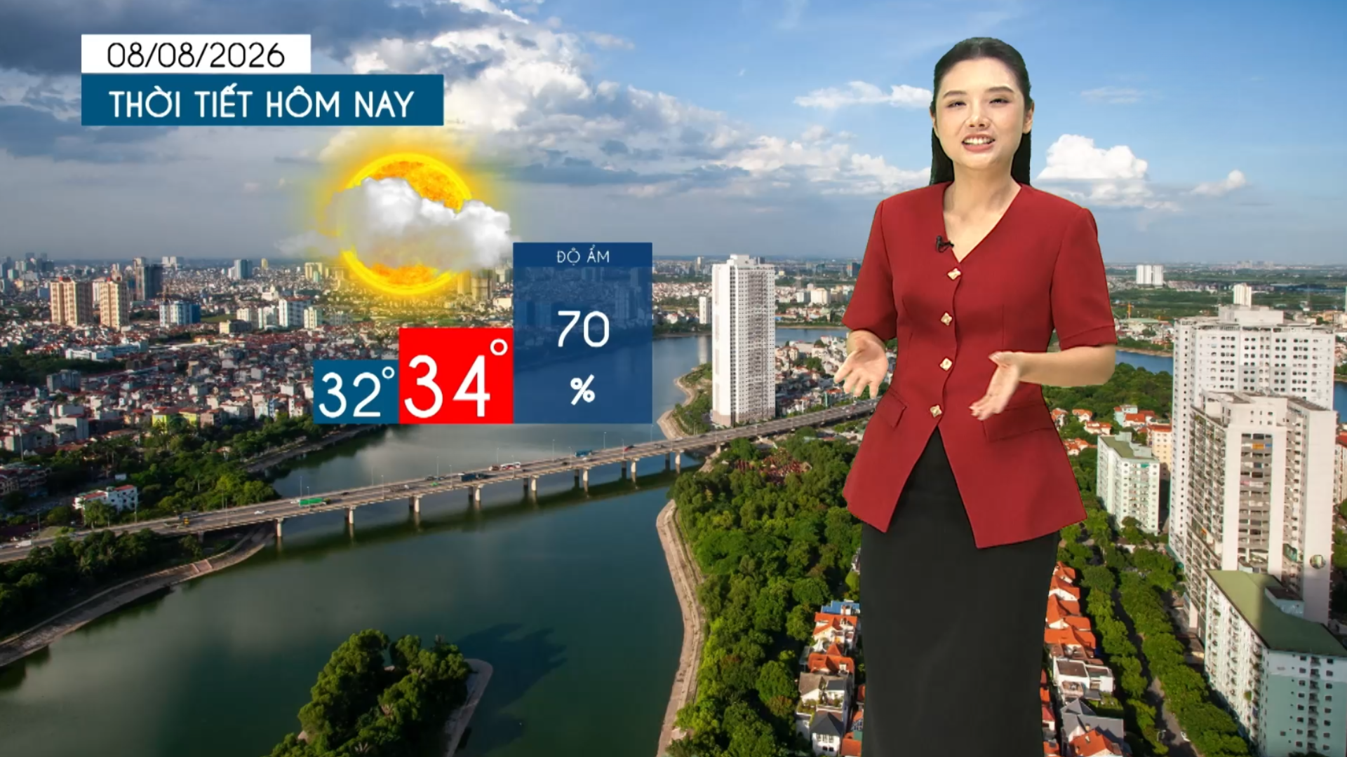 Dự báo thời tiết tối | 08/08/2026