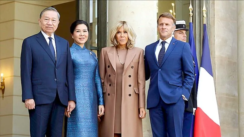 Lễ đón Tổng Bí thư, Chủ tịch nước Tô Lâm cùng Phu nhân thăm chính thức Cộng hòa Pháp