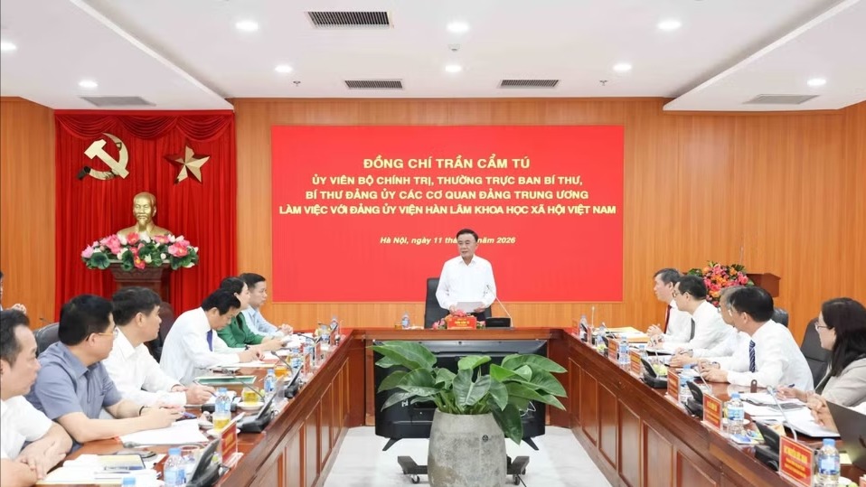 Thường trực Ban Bí thư làm việc với Đảng ủy Viện Hàn lâm Khoa học xã hội Việt Nam