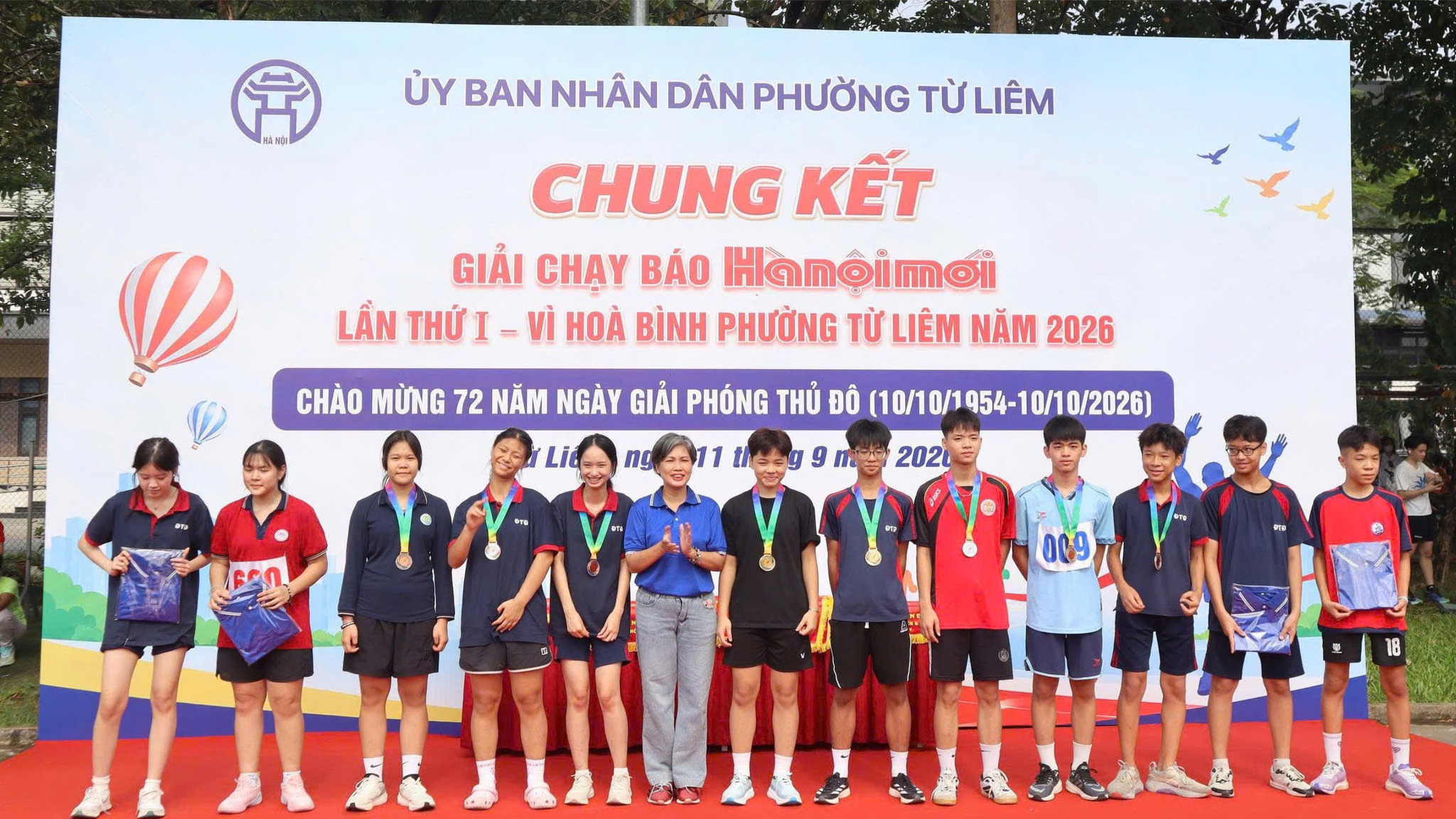 Chung kết giải chạy báo Hànộimới - Vì hoà bình phường Từ Liêm