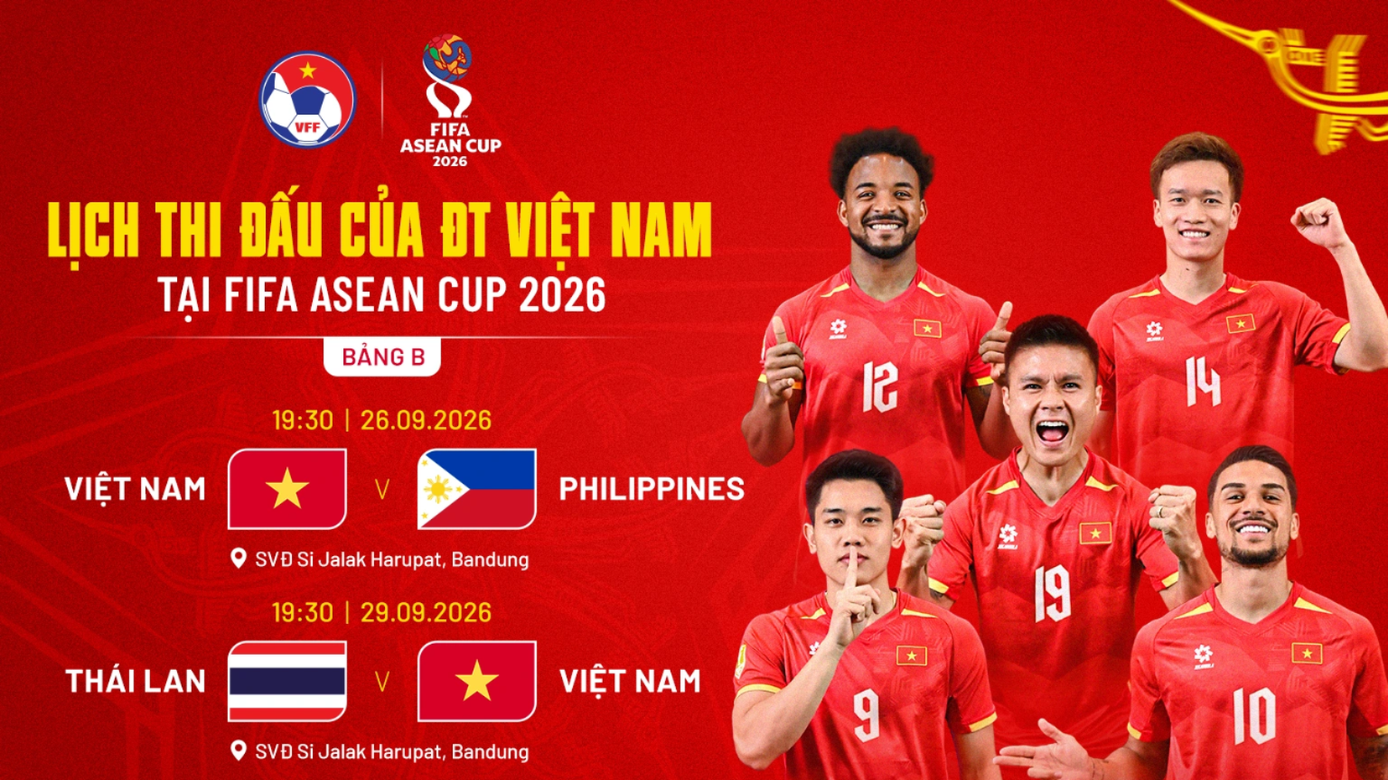 Đội tuyển Việt Nam công bố danh sách dự FIFA ASEAN Cup 2026