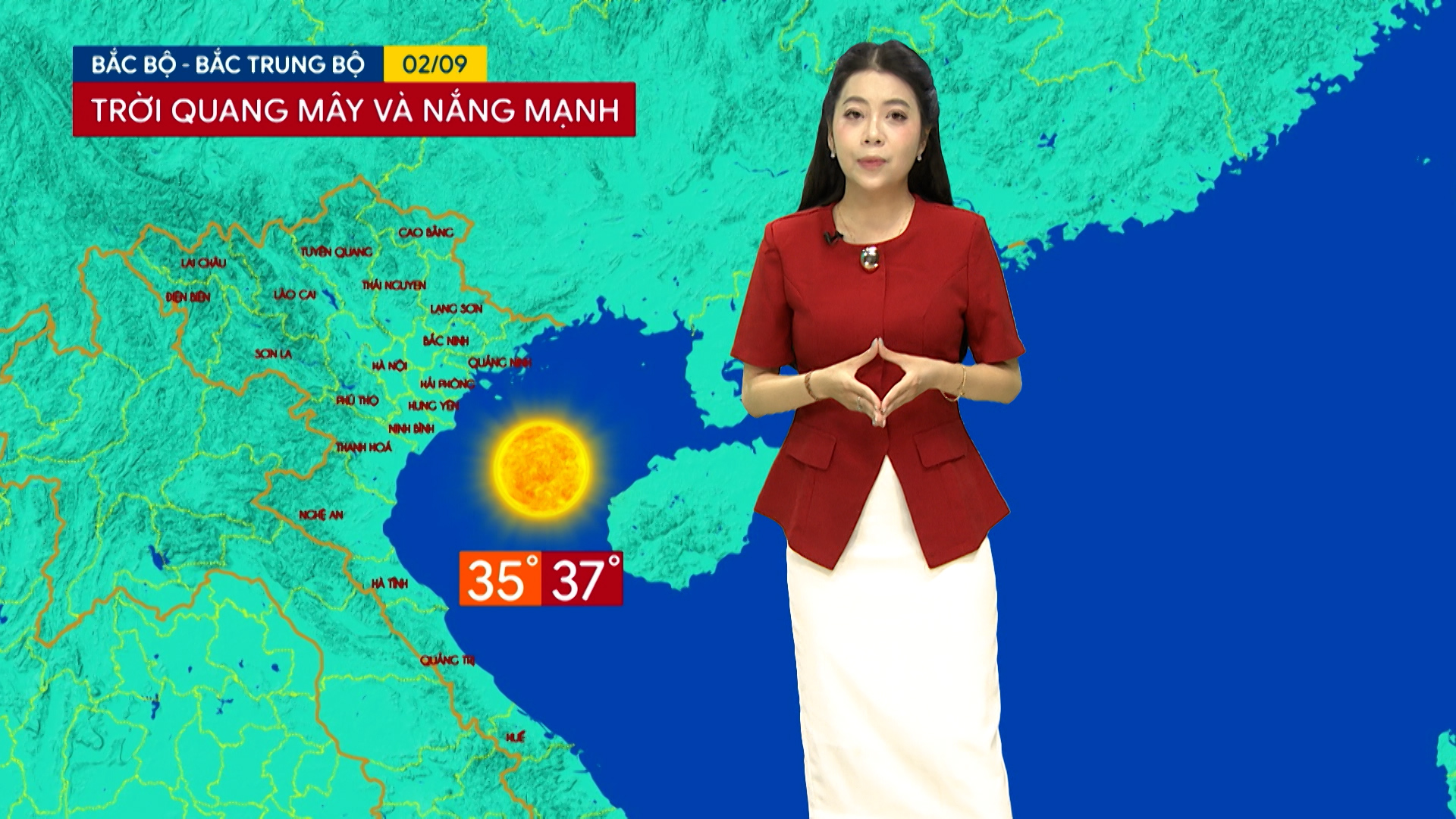 Dự báo thời tiết tối | 02/09/2026