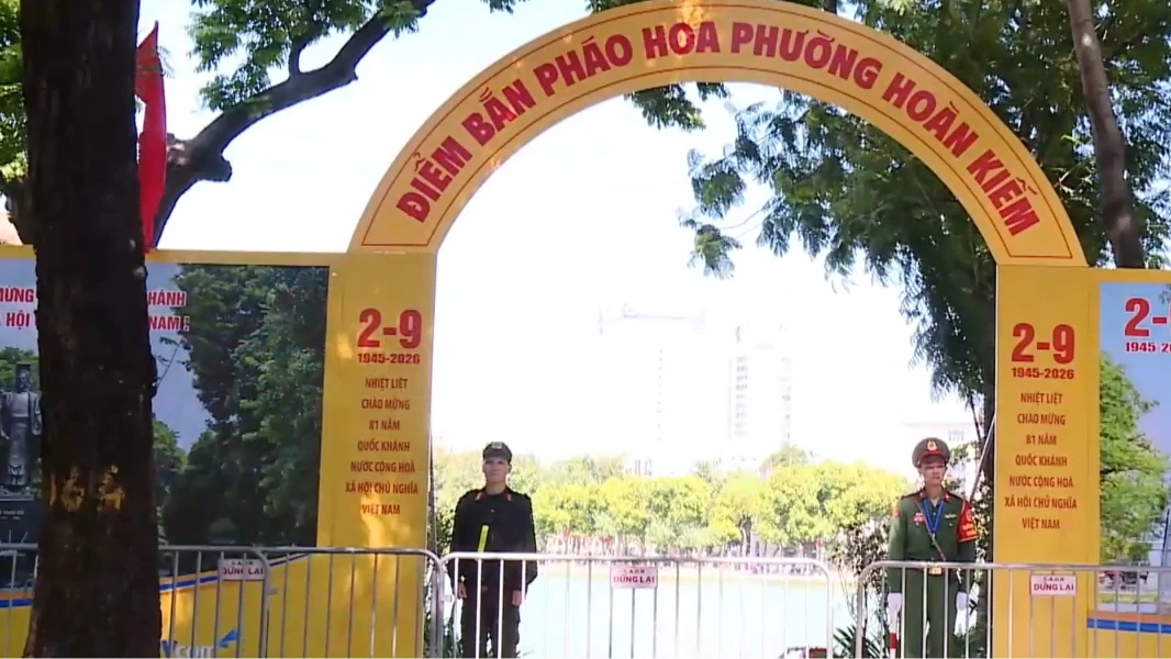 5 trận địa pháo hoa mừng Quốc khánh đã sẵn sàng
