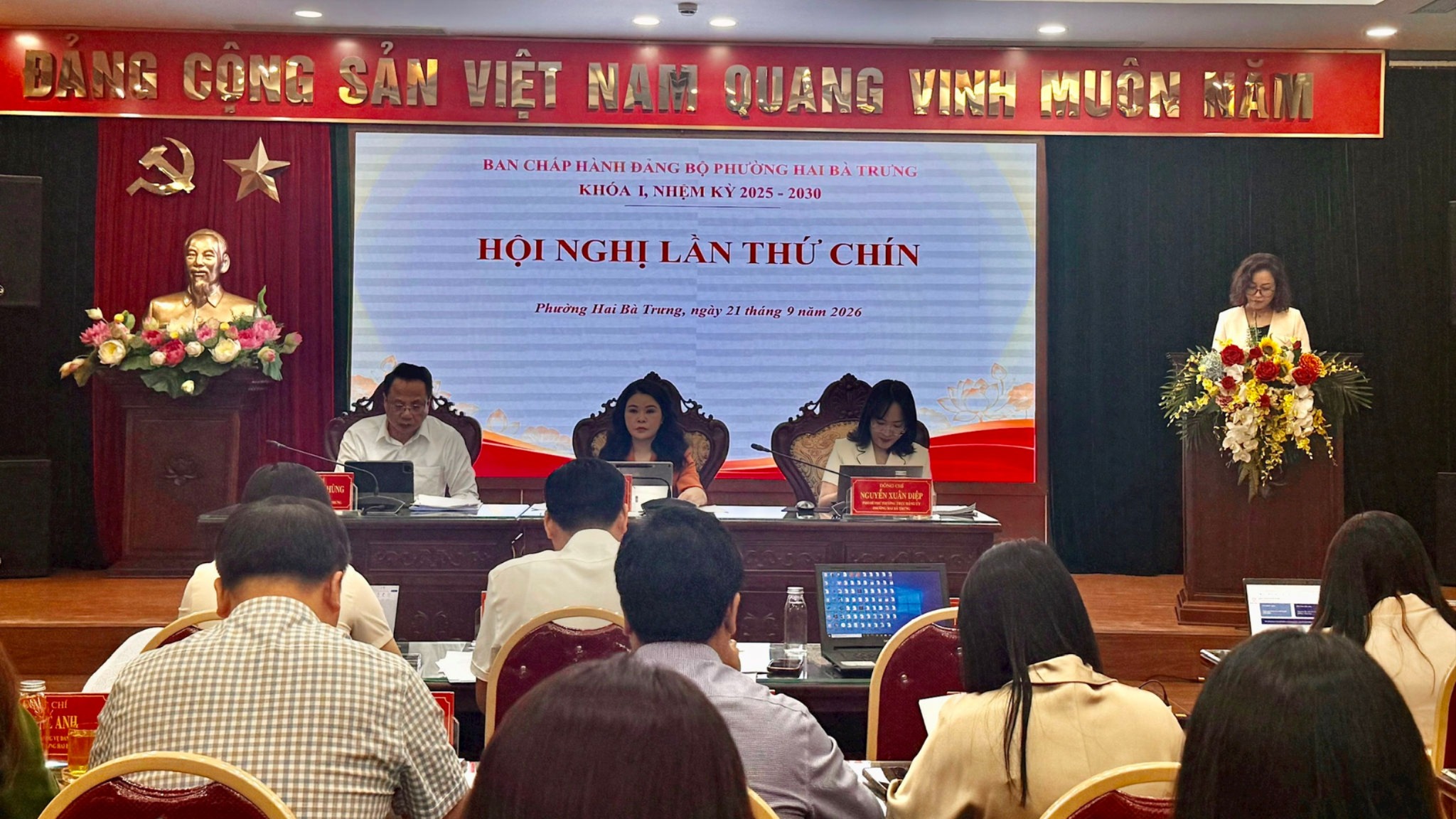 Hội nghị BCH Đảng bộ phường Hai Bà Trưng lần thứ 9