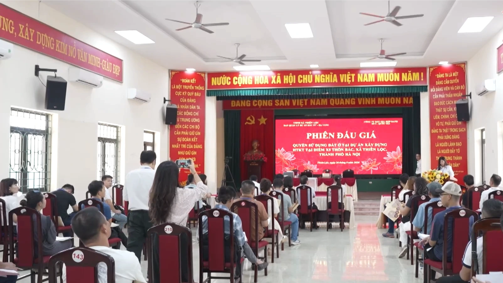 Xã Thiên Lộc đấu giá 2 dự án đất ở cho cá nhân