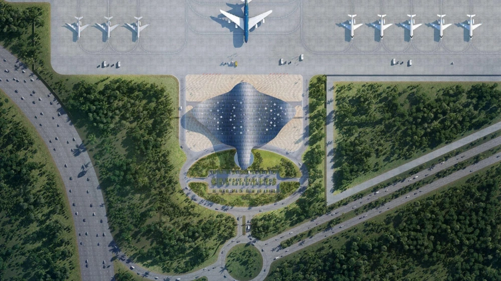 Nhà ga VIP 'Cá đại bàng biển' cơ bản hoàn thiện mái