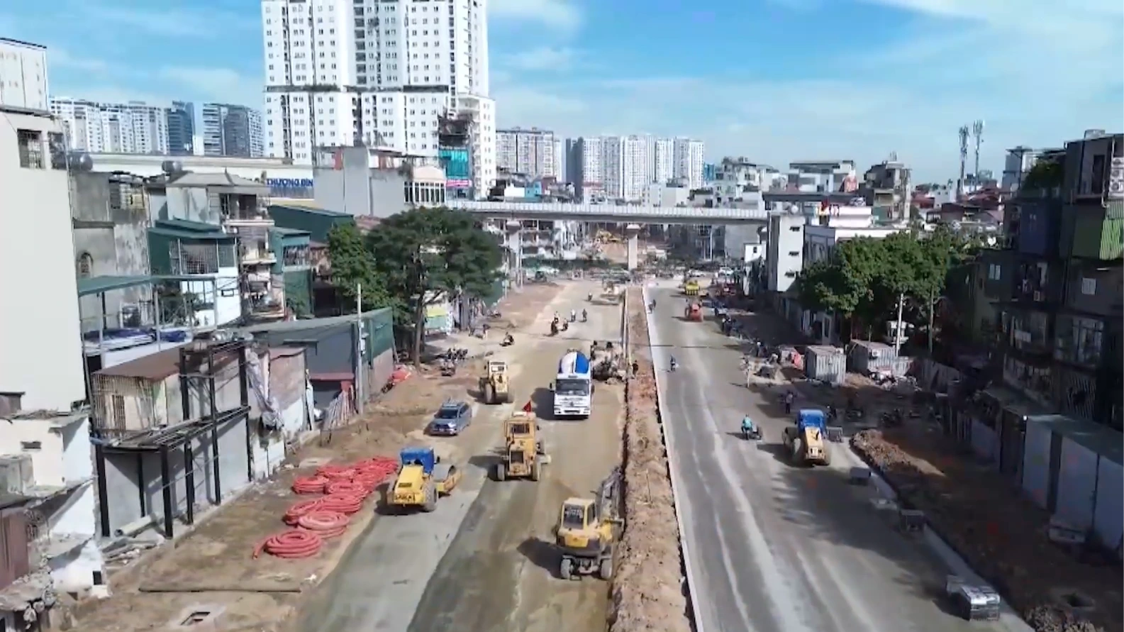Phường Khương Đình: Tăng tốc thi công đường Vành đai 2,5