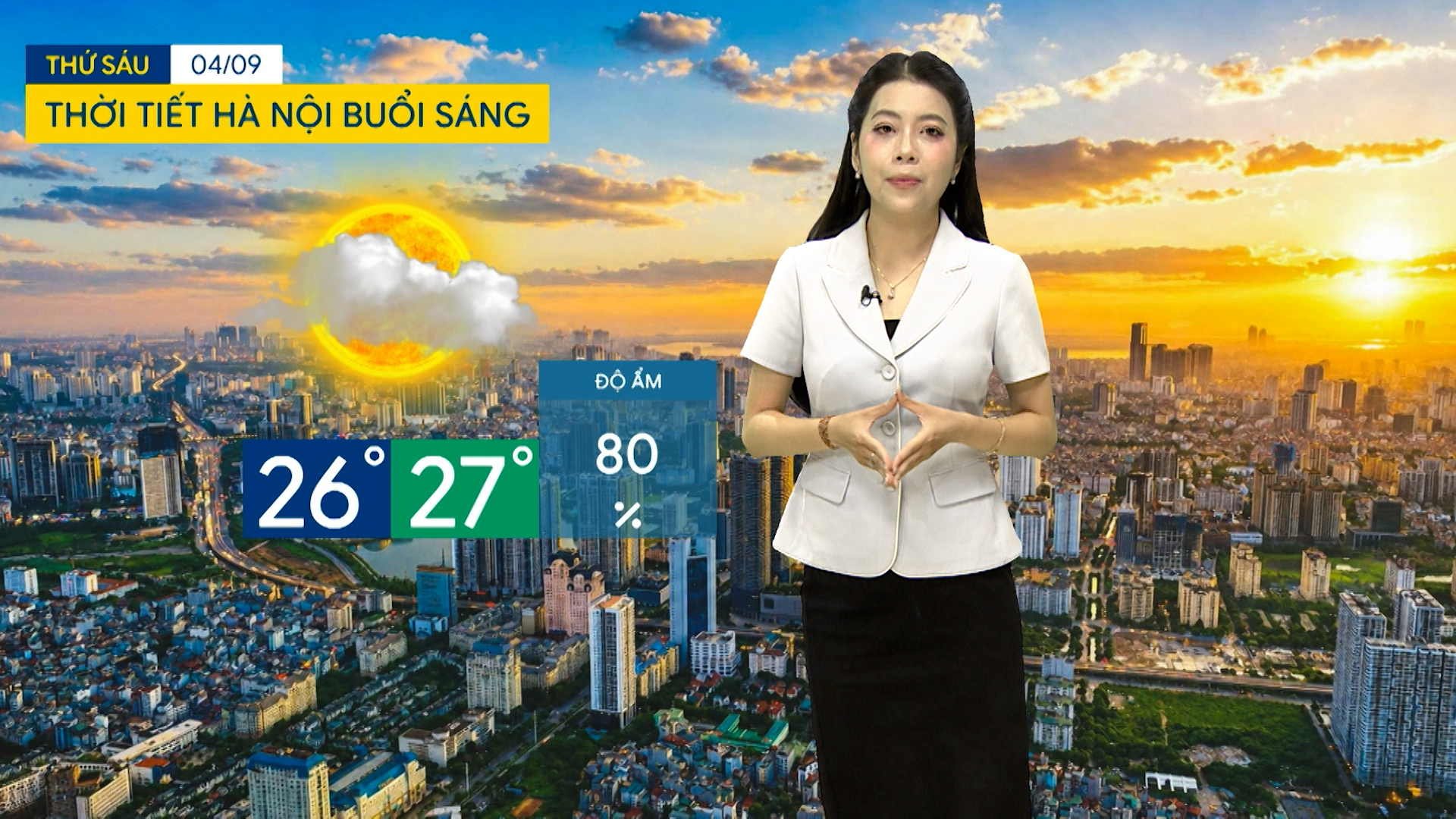 Dự báo thời tiết sáng | 04/09/2026