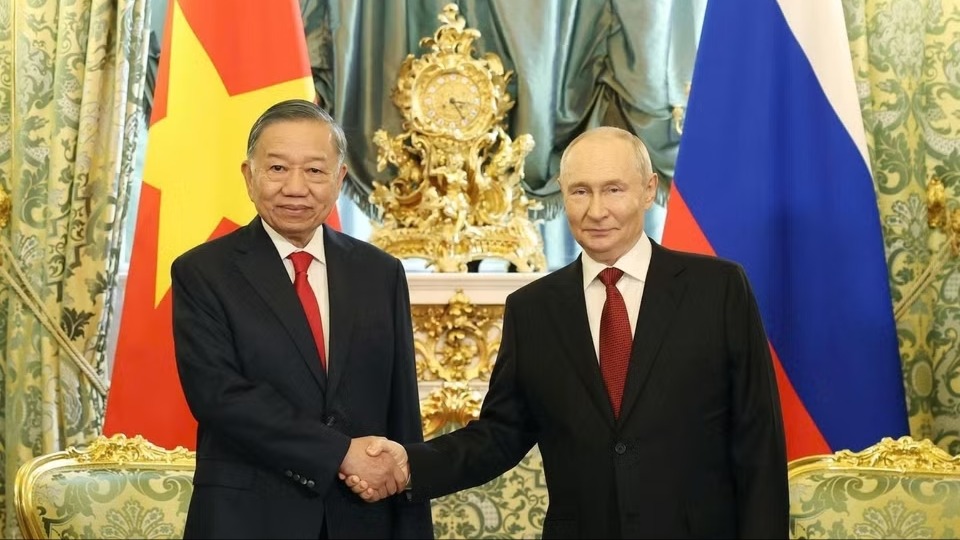 Tổng thống Nga Vladimir Putin chủ trì Lễ đón Tổng Bí thư, Chủ tịch nước Tô Lâm
