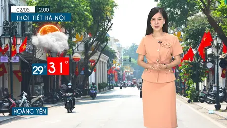 Dự báo thời tiết tối | 02/05/2025