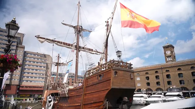 Bản sao tàu Christopher Columbus có mặt tại London