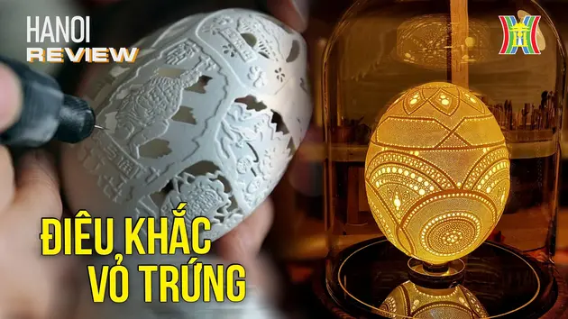 Độc đáo nghệ thuật vẽ và điêu khắc trên vỏ trứng | HANOI Review | 03/01/2025