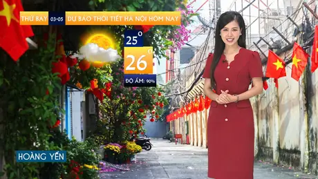Dự báo thời tiết | 03/05/2025

