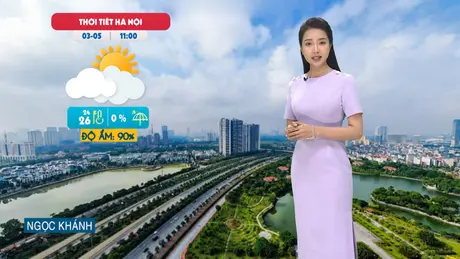 Dự báo thời tiết trưa | 03/05/2025