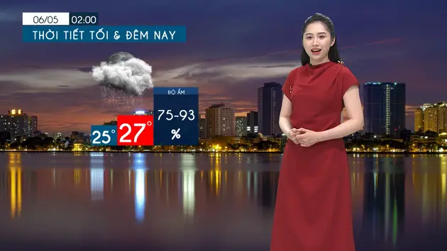 Dự báo thời tiết tối | 05/05/2025