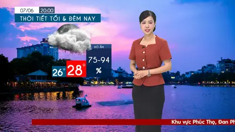 Dự báo thời tiết tối | 07/06/2025