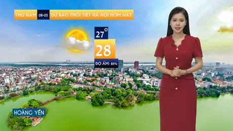 Dự báo thời tiết | 08/05/2025
