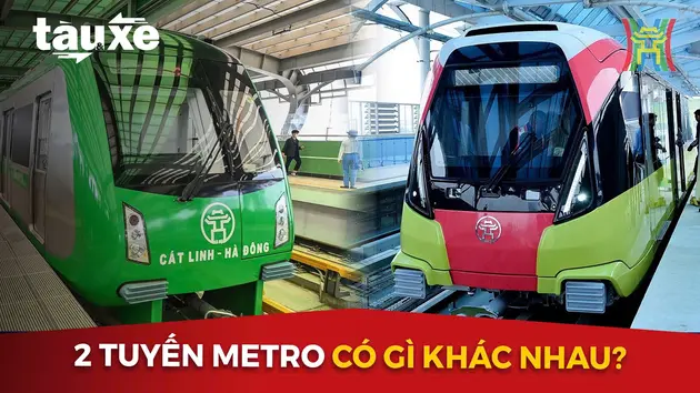 Hai tuyến đường sắt đô thị Hà Nội có gì khác nhau?  | Bản tin Tàu và Xe | 08/08/2024