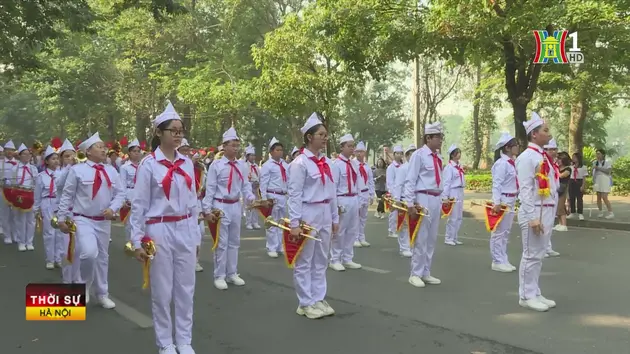 Hàng trăm học sinh tổng duyệt 'Hành khúc học sinh Thủ đô'