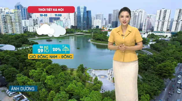 Dự báo thời tiết trưa | 10/05/2025