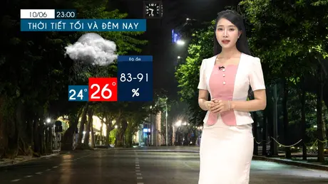 Dự báo thời tiết tối | 10/06/2025